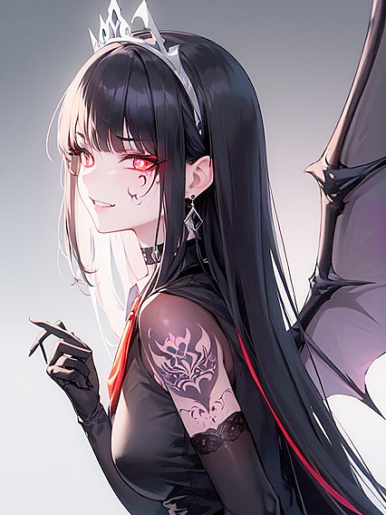 Villainess with Thick Eyelashes and Crossed Arms Seduces in Hentai AIPorn