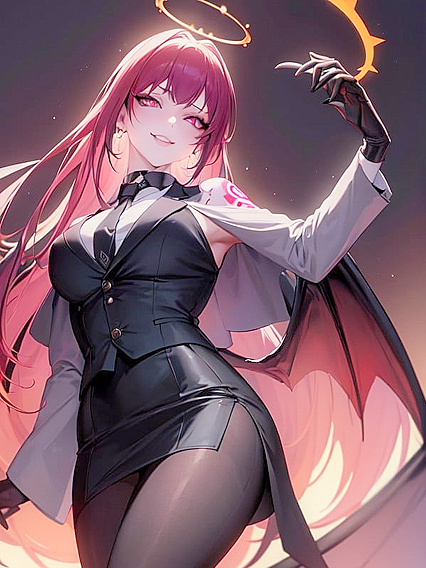 Vibrant-Colored Hentai with Squinting Eyes and Impressive Length