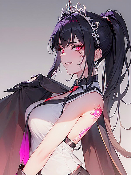 Seductive Villainess Stares Intensely at You in Vibrant hentai Scenes