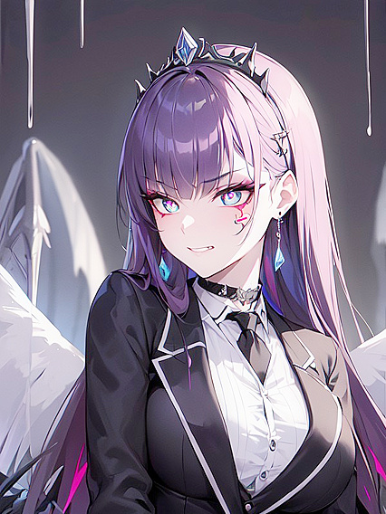Seductive Vampire Shows Off Sharp Fangs in Erotic Hentai Scene