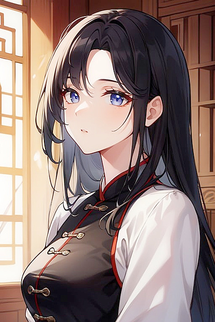 Ponytailed Girl 18+ in Choker Stares at You for Seductive Hentai Pleasure