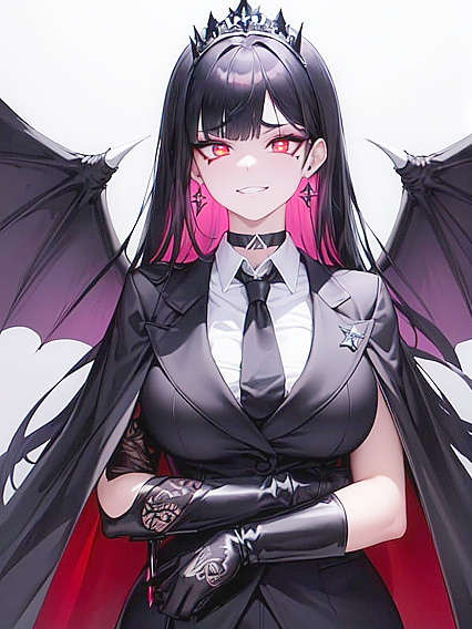 Tattooed Beauty in Business Suit Seduces Tuxedo-Wearing Stud in Steamy Hentai Action