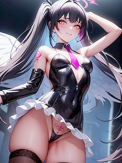 Wet Clothes and Sharp Fangs in a Seductive Black-Tie Hentai Experience