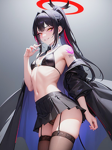 Thong Clad Solo Star Shows Off Her Long Length in Seductive Hentai Action