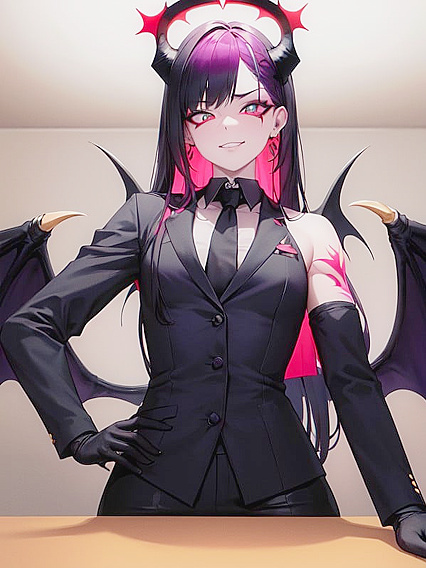 Grinning Tattooed Beauty Stares Seductively at You in Steamy Hentai Action