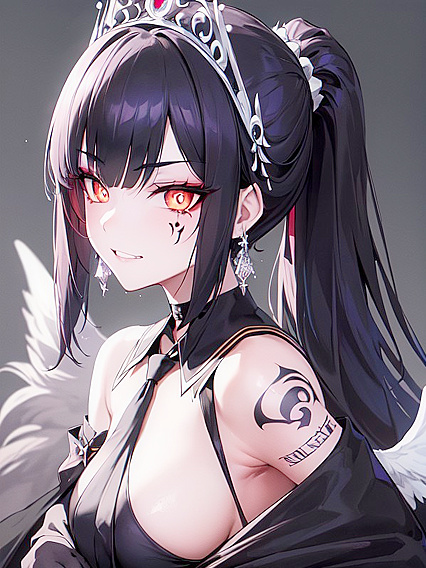 Multi-Colored Haired Diadem Wraps Her cape in Seductive Hentai Pleasure