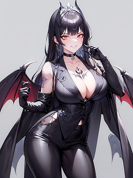Business Woman in Suit Wearing Diadem Teased from Every Angle in Hentai Bliss