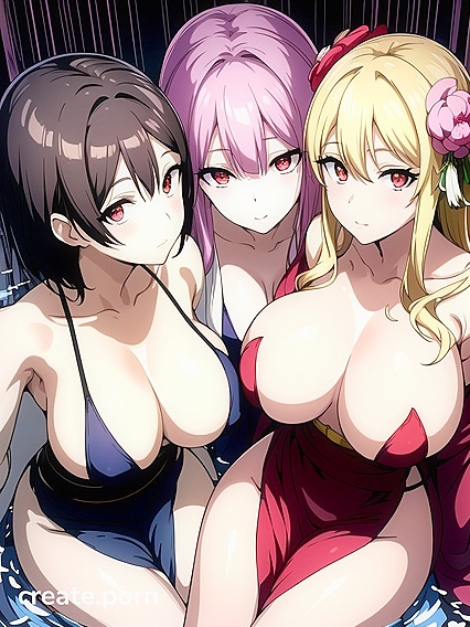 Fit Girl 18+s in a Front-View Harem Fantasty for Exciting Hentai Action
