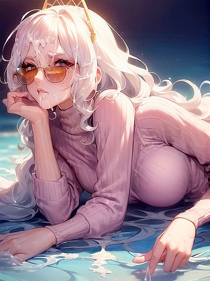 Retro Film Grain Fetish with Oversized Sunglasses and Bubblegum Pink Lips Hentai