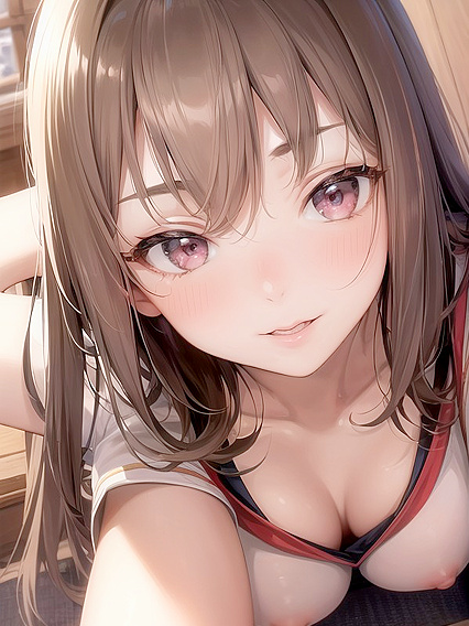 Cute Girl 18+ with Medium Ass and Pubic Hair in Seductive Hentai Action