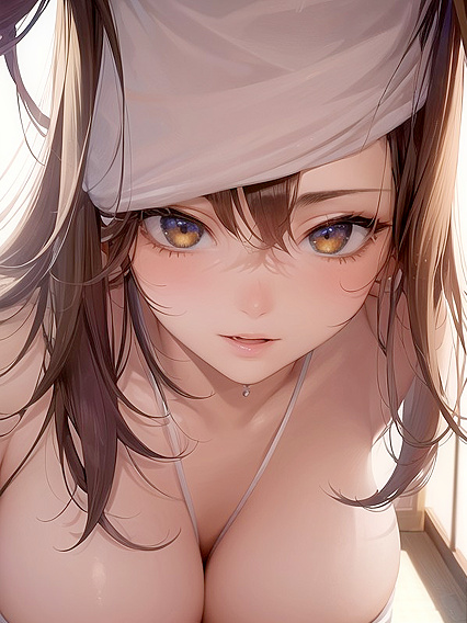 Cute Girl 18+ Shows Off Her Pubic Hair in Seductive Hentai Selfies