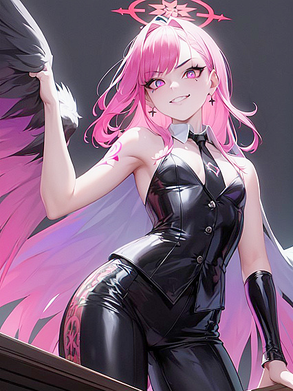 Arms Crossed and Earring Adorned Babe Smirks Seductively in Hentai Scenes