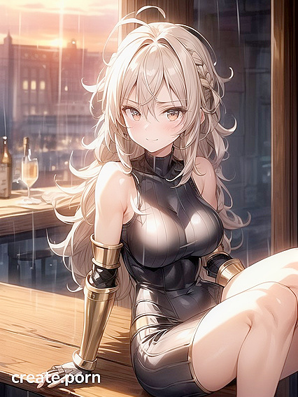 Medieval Fantasy Chick Shows Off Her Large Ass by the Window