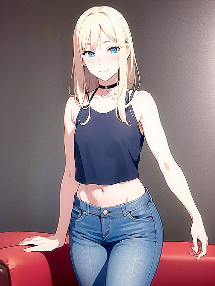 Blue-Eyed Beauty with Natural Breasts Takes Center Stage in Seductive Hentai Action