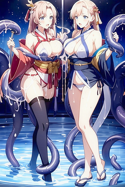 Skinny Girl 18+ Lifts Her Skirt with Arms Crossed in Seductive Hentai Action