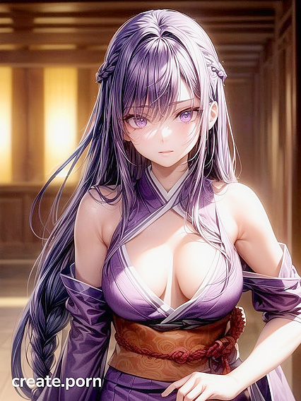 Glowing-Eyed Beauty with Massive Breasts in Steamy 18+ Hentai Action