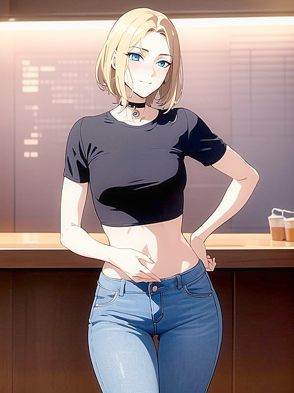 Blonde Beauty with Blue Eyes Gets Wild at the Bar in Hentai Action