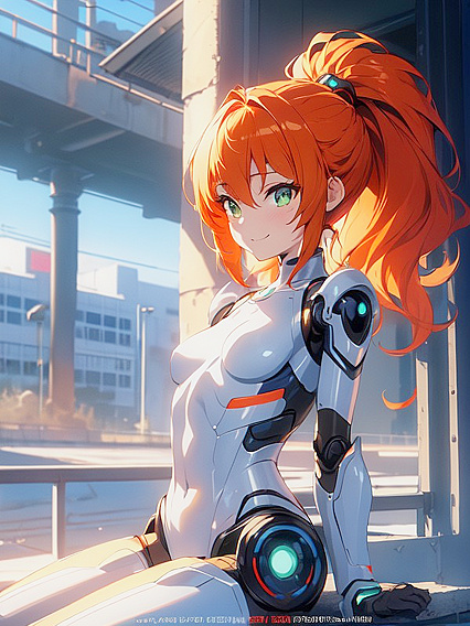 Ginger in Robot Armor Enjoying Long-Length hentai Pleasures