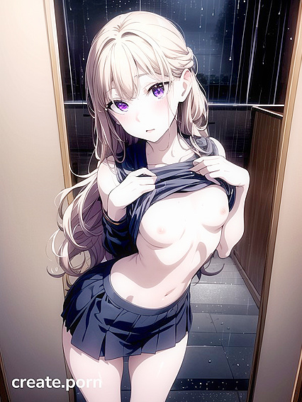 Raining Romance: Detailed Outdoor Encounters with Crowds in Hentai AIPorn