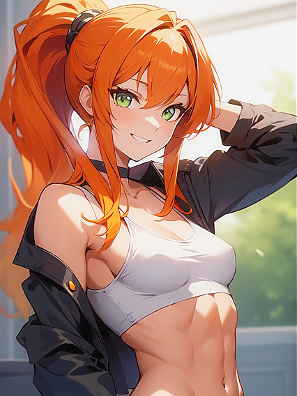 Fit Military Babe Smirking Through Intense Hentai Action