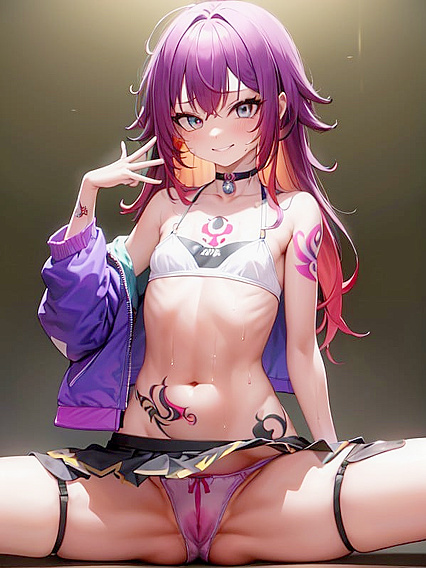 Vibrant Messy Hairstyles Drenched in Head Bukkake Hentai Action
