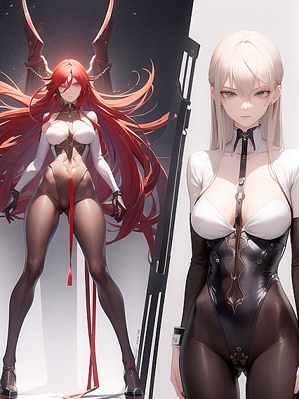 Narrow-Eyed Seduction: Legs Spread Wide in Anime hentai Pleasure