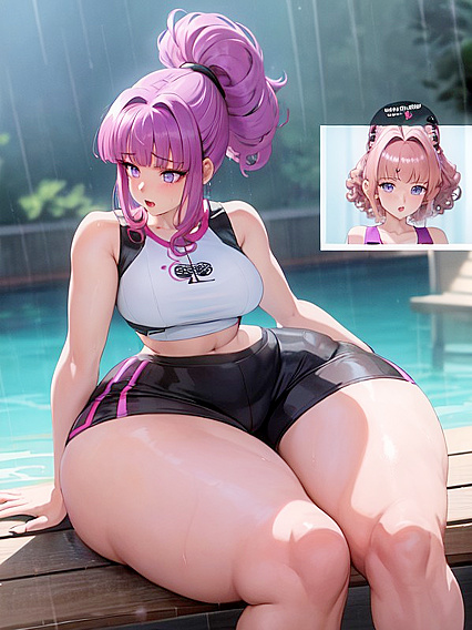 Angry Curly-Haired Beauty Moans Intensely in Hentai Ecstasy