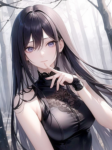 Makime from Chainsaw Man Glows Serenely in a Mystical Forest for Intense Hentai Pleasure