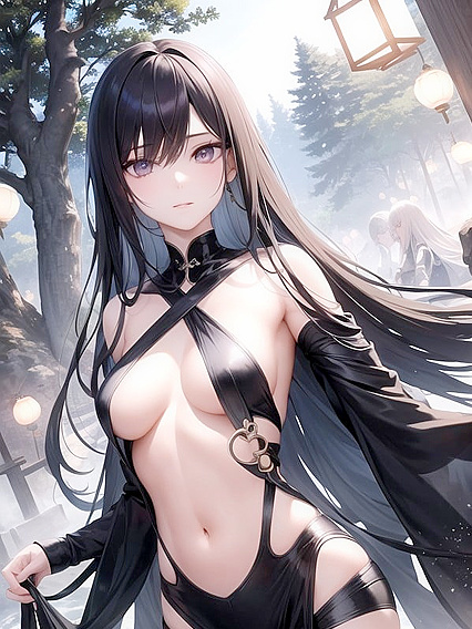Makime from Chainsaw Man Floats Through Mystical Forest in Seductive Hentai Scenes