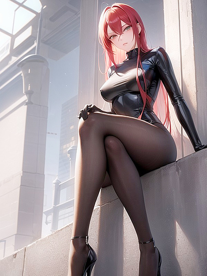 Elegant Woman in Trench Coat Reveals Her Sexy Vagina in Hentai Scenes