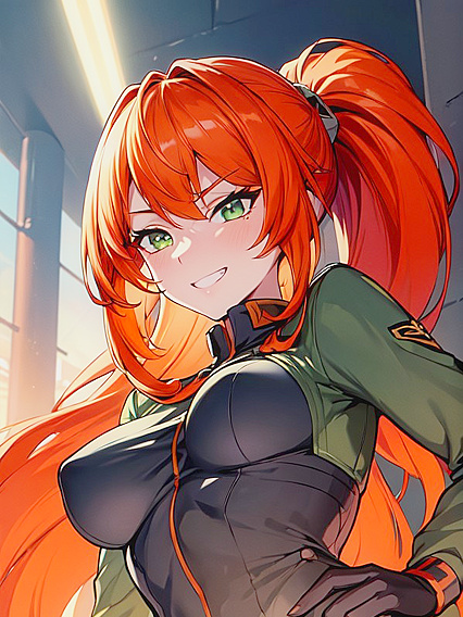 Ginger With Grin and Small Breasts Takes On Steamy Hentai Action