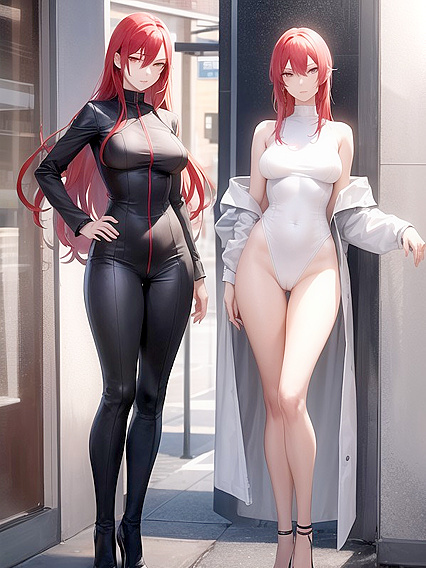 Tall Beauty in Trench Coat Shows Off Seductively in Hentai AI Action