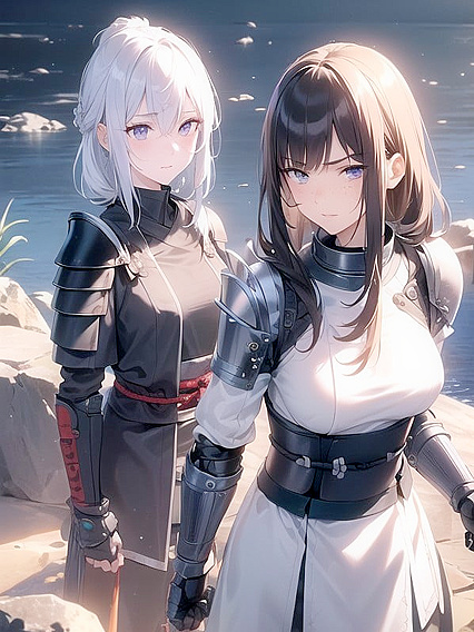 Skinny Warrior with Breastplate Armor Takes On Mountains in Steamy Hentai Scenes