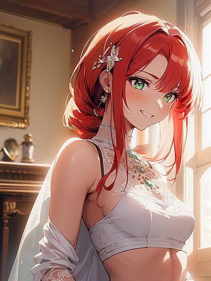 Fit Woman with Light Brown Skin Enjoying Intense Hentai Pleasure
