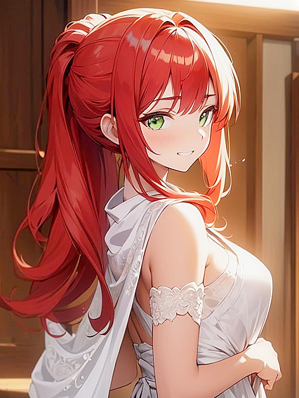 Warm Anime Adventure with Green-Eyed Cutie Enjoying Petite Breasts Hentai Fun