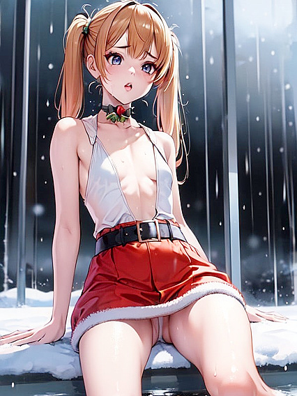 Girl 18+ Trapped in Snowy Wonderland for Steamy Solo Hentai Action