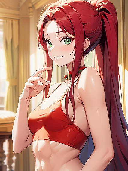 Fit Light Brown Beauty in Seductive Hentai Action