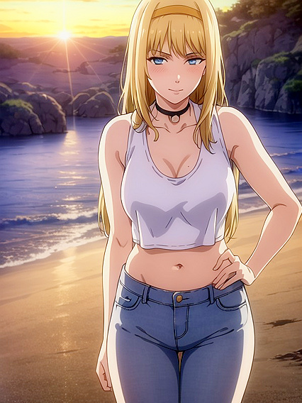 Sunset Session: Intense Detail in hentai AI Porn