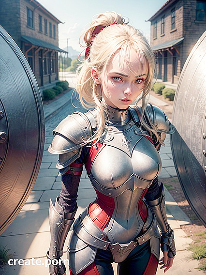 Black-Haired Warrior in Armor Gloves Dominates Intense Hentai Scenes