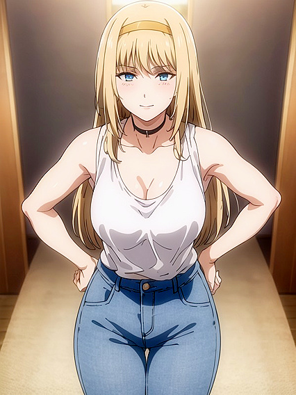 Beach Babe in Oversized T-Shirt Gets Wild in Sensual Hentai Action