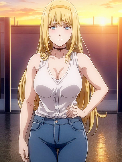 Ymir Fritz Smiles coyly at Sunset in Attack on Titan Hentai Delight