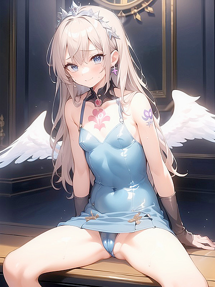Multi-Colored Hair Chick Gets Her Skirt Lifted in SFW Hentai Action