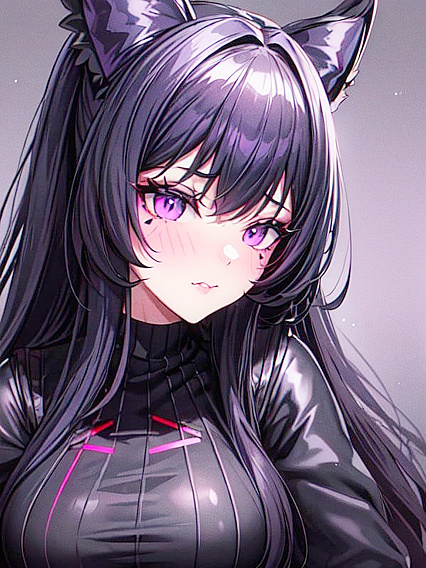 Ultra-Detailed Close-Up of Deep Red Gothic Lips in Hentai Bliss
