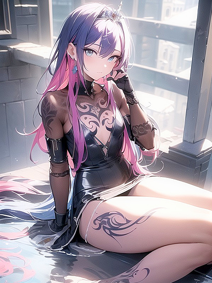 Skinny Girl 18+ in Long-Sleeved Cyan Outfit Takes On Intense Hentai Action