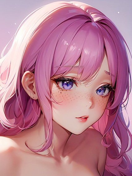 Glowing Soft Makeup Enhances Nude Close-ups in Seductive Hentai Scenes