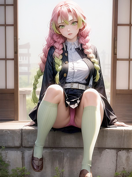 in Shocking Uniform Stares Intensely at You in Hentai Bliss