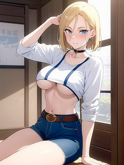 Teen 18+ in Sport Bra and Shorts Shows Off Her Athletic Body in Hentai Action