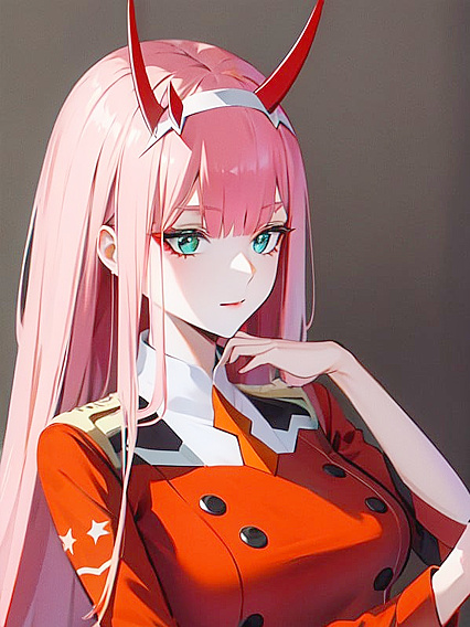 Zero Two from Darling in the FranXX Lost in Pleasure with Hentai AI Action
