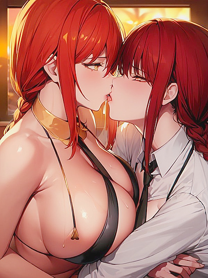 Bikini Babes Kiss Passionately by the Pool in Steamy Hentai Scenes
