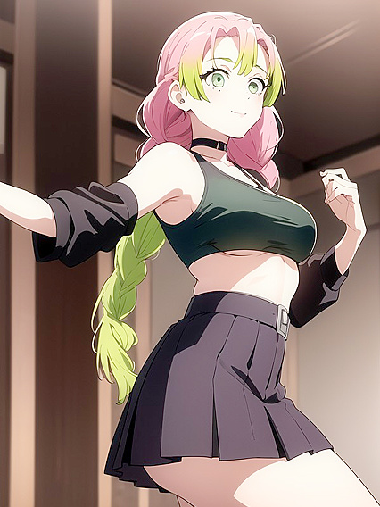 Choker and Underboob Fetish Detailed in Hot Hentai AI Porn Scenes